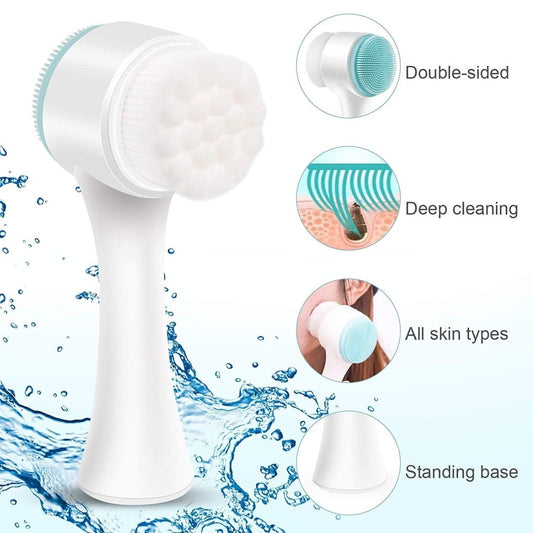 2 in 1 Silicone Face Scrubber Brush – Deep Cleansing & Exfoliating Tool