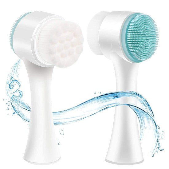 2 in 1 Silicone Face Scrubber Brush – Deep Cleansing & Exfoliating Tool