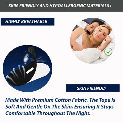 30 Pcs Anti Snore Mouth Tape – Gentle Nasal Breathing Sleep Strips