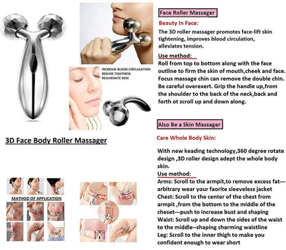 3D Face & Body Massager Roller for Skin Tightening & Lifting