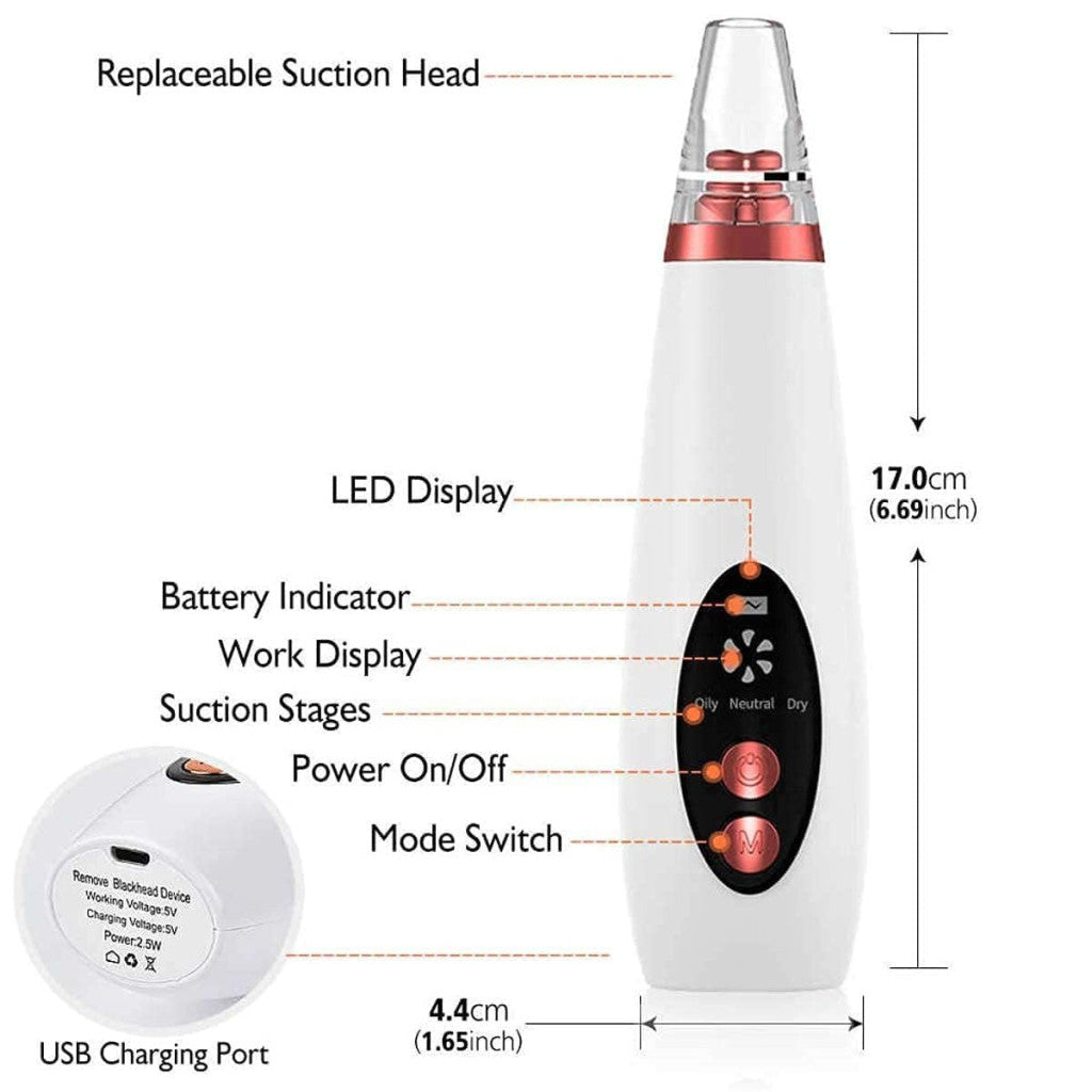6-in-1 Electric Blackhead Remover with Vacuum Suction