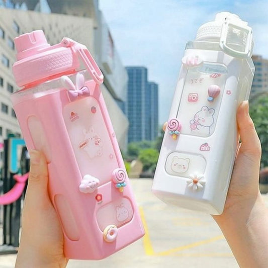 700ml Kawaii Water Bottle with Straw – BPA Free