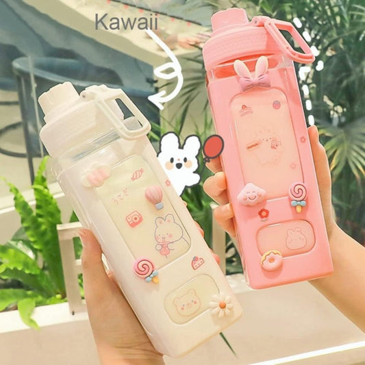 700ml Kawaii Water Bottle with Straw – BPA Free