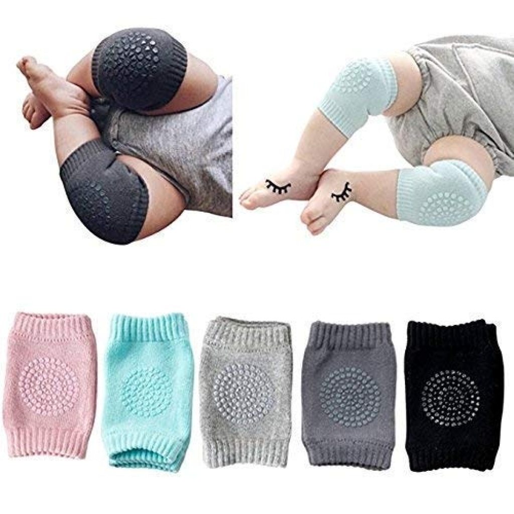 Baby Knee Pads for Crawling – Soft Protective Knee Cushions (Adjustable & Washable) 2 pairs