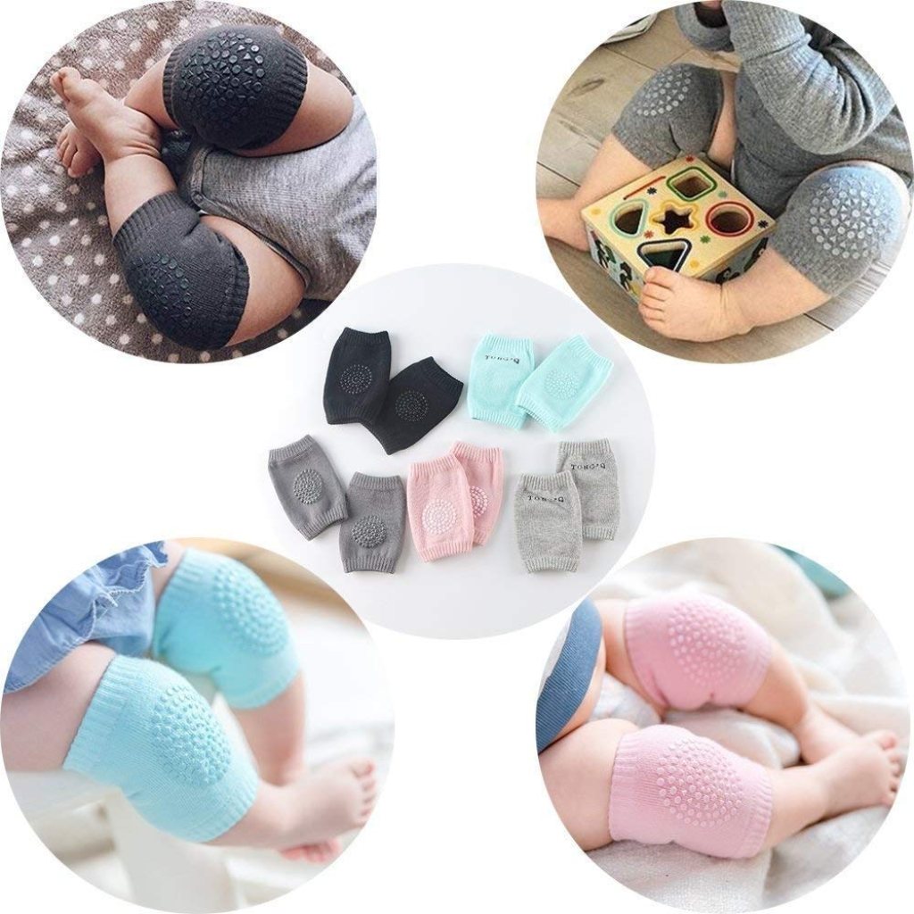 Baby Knee Pads for Crawling – Soft Protective Knee Cushions (Adjustable & Washable) 2 pairs