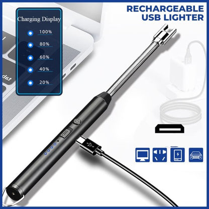 Rechargeable USB Electric Gas Lighter – Flexible Long Neck Kitchen Lighter
