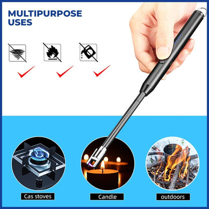 Rechargeable USB Electric Gas Lighter – Flexible Long Neck Kitchen Lighter