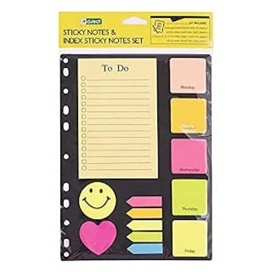 Sticky Notes Book with Page Markers & Tabs