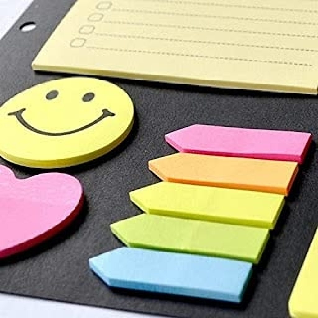 Sticky Notes Book with Page Markers & Tabs