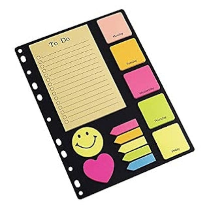 Sticky Notes Book with Page Markers & Tabs