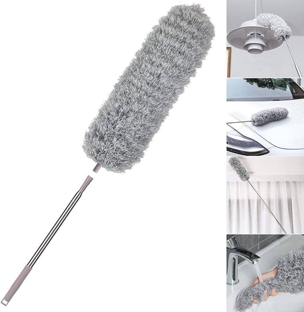 Telescopic Microfiber Duster with Extendable Handle (100 Inch)