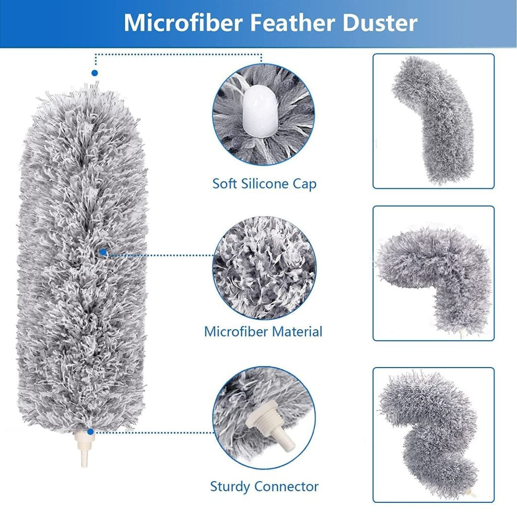 Telescopic Microfiber Duster with Extendable Handle (100 Inch)