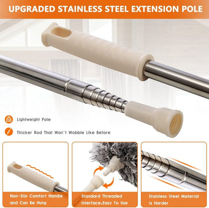 Telescopic Microfiber Duster with Extendable Handle (100 Inch)