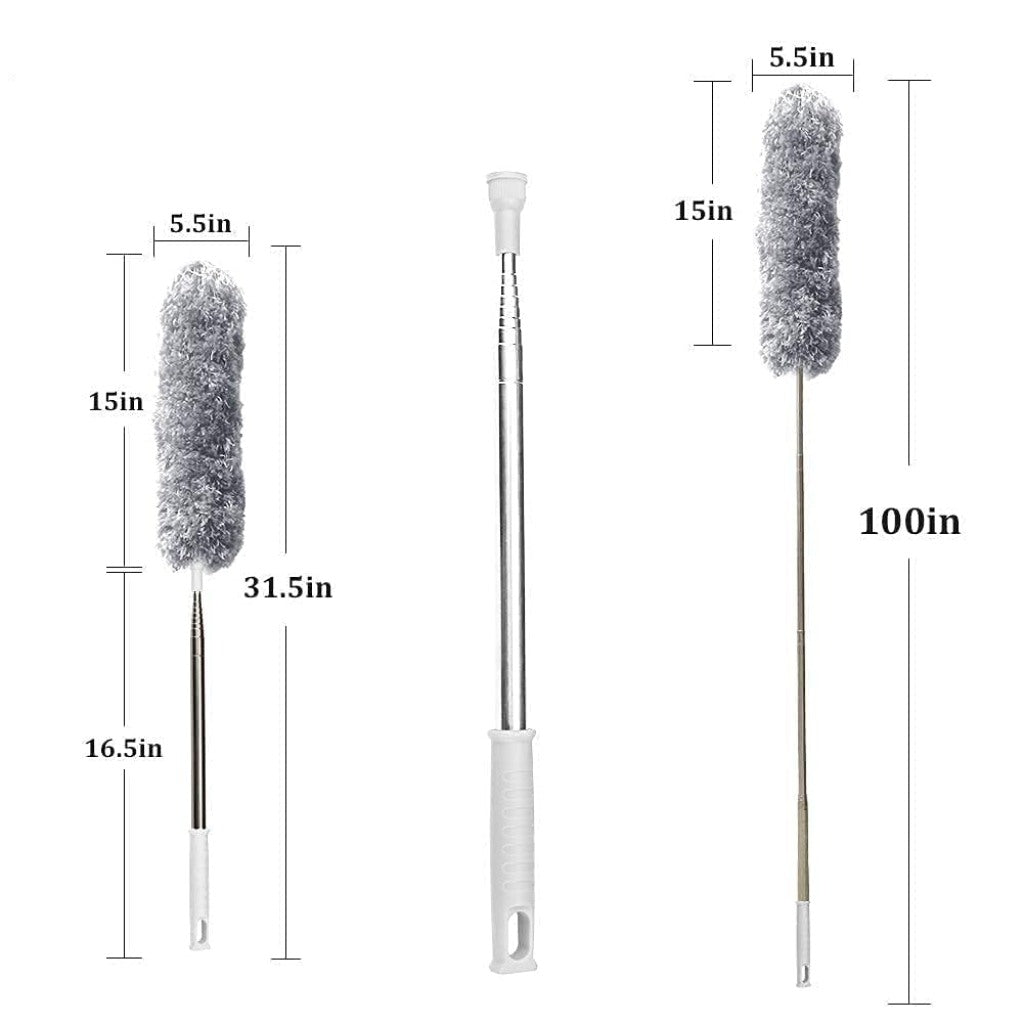 Telescopic Microfiber Duster with Extendable Handle (100 Inch)